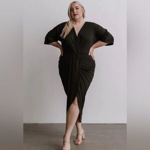 Baltic Born Mimi Elegant Black Midi Dress